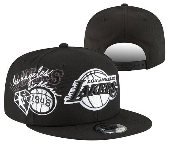 Los Angeles Lakers Stitched Snapback 75th Anniversary Hats 088